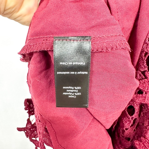 ASTR the Label Maroon Lace Sleeveless Midi Dress - Picture 6 of 6